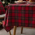 Christmas Plaid Tablecloth Rectangle Checks Protector Table Cloth Table Cover