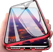 Wishcover Case for Samsung Galaxy M13 4g Magnetic Tempered Glass Case Transparent Case Cover with Front and Back, Protective Cover One-Piece Ultra Thin 360 Degree Complete Protection Case