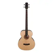 Martinez 'Natural Series' Spruce Top Acoustic-Electric Bass Guitar (Open Pore)