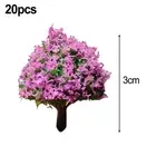 Train Railway Models Flower Model Tree Scene Layouts Miniature Flower Tree