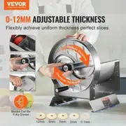 Manual Vegetable Fruit Slicer 0-0.5"/0-12mm Thickness Adjustable Commercial Slicer Machine Stainless Steel Food Cutter Slicing Machine with 2 Spare Blades
