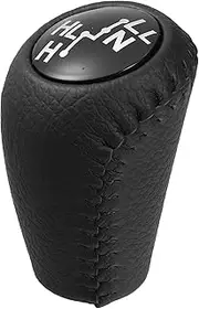 X AUTOHAUX Car Auto Automatic 4 Gear Stick Shift Knob for Toyota Land Cruiser Prado 120 2003-2009 Black Faux Leather