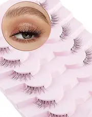 Onlyall Half Lashes Natural Look Wispy Lashes Fluffy Eye Lashes Pack Half Lash Corner Accent Eyelash Strip C25