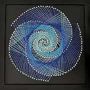 THOUDONER DIY 3D String Art Crafts Kit for Adults Beginner Unique Gift,White (11.8inch*11.8inch).