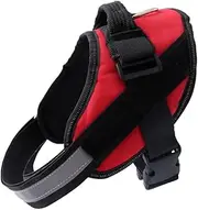 AIMALL Breathable Mesh Dog Chest Harness for Medium Pets, Adjustable Reflective Traction Vest with D-Ring for Walking, Training and Outdoor Control, 55-65cm Chest