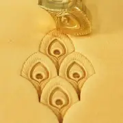 Leather Stamp Tool Peacock Feather Stamps Stamping Carving Brass Craft DIY #537