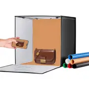 Photo Studio Light Box 3000-5600K Adjustable 3 Color Temperatures, 60 x 59 x 60 cm