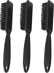 Barber Brush 3Pack, Nylon Fade Brush Barber Nail Brush Clipper Cleaner Barber Vintage Oil Head Shape Carving Cleaning Brush Tool, Barber Fade Brushes for Barbershop