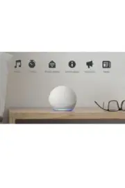 Echo Dot (4th Gen) | Smart speaker with Alexa | Glacier White