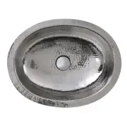 Nantucket Sinks OVS-OF Hand Hammered Stainless Undermount Sink w/Overflow