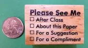 Please See Me Chart - Teacher's Reminder Rubber Stamp