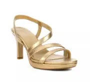 Naturalizer Brenta Bronze Pearl Metallic Heeled Sandals Sz 7.5