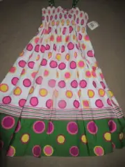 nwt Bonnie Jean polka dot smocked sundress girls 12