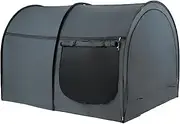 VEVOR Bed Tent, Pongee Fabric, 4 Doors Breathable Dream Tent with 7 mm Fiber Poles on Bed Privacy, Full Size Block Out Light Sleeping Bed Canopy, Fit for Kids Playhouse and Adults Sleeping Tent