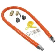 3/4" X 48" Gas Hose Connector Kit w/ Quick Disconnect - Commercial Kitchen Use