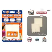 4 Set Removable Picture Tapes - Holds 2.5kg Hook Loop Strips Removable