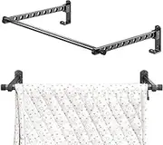 Wall Clothes Hanger,Wall Mounted Clothes Hanger Rack - Wall Mounted Clothes Drying Hanger for Laundry, Folding Indoor Laundry Hanger Dryer Rack