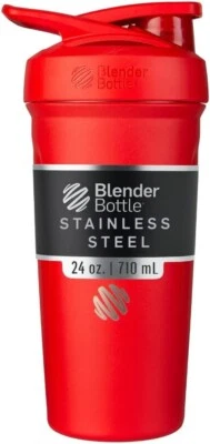 Strada Shaker Cup Insulated Stainless Steel Water Bottle with Wire