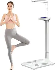 Physician Scale, 440LB Load-Bearing Ultrasonic Height Body Fat Analyzer, with Voice prompts, with LCD Display, for Weight/Height/Obesity Value/BMI Measurement,Standard