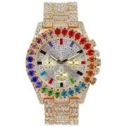 Charles Raymond Men Watch Single or Combo with Bracelets Set and Rainbow Dial.