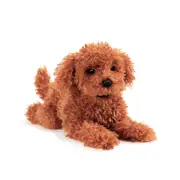 Folkmanis Poodle Puppy Hand Puppet Kids/Children Animal Plush Toy Brown 3y+