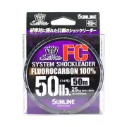 Sunline Fluorocarbon Leader Saltwater System Shock Leader 50m 50lb (9215)