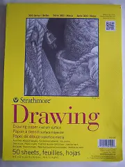 Strathmore Drawing Pad 9" x 12"- 50 sheets/tape bound 300 series