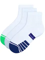 Kids 3 Packs Underworks Sports Socks 13-3 NAVY/GREY/GREEN (SOLID 2)