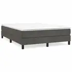 Bed Frame Mattress Base Bedstead Dark Grey 137x187 cm Double Size Velvet vidaXL
