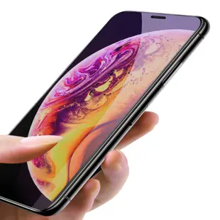 3入 iPhone X XS 藍紫光非滿版9H鋼化膜手機保護貼 X XS保護貼