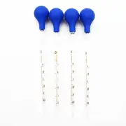 1-10PCS Pipette Laboratory Rubber Cap glassware Graduated Dropper 1-10ml