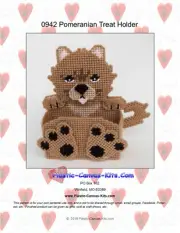 Pomeranian Dog Treat Holder- Plastic Canvas Pattern or Kit