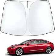 3W Customized Windshield Tesla Model 3 2017-2023 Block UV Windscreen Foldable Sunshade