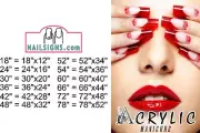 Acrylic 06 Photo-Realistic Paper Poster Matte Nail Salon Non-Laminated Vertical