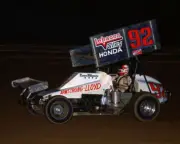 KRAMER WILLIAMSON #92 LEBANON HONDA SPRINT CAR ON TRACK 8X10 GLOSSY PHOTO #7R