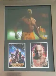 DAVE BAUTISTA GUARDIANS OF THE GALAXY 8x10" SIGNED PHOTO FRAME BAS COA AVENGERS