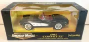 ERTL 36260 1:18 American Muscle 1961 CORVETTE Black Convertible Diecast Car