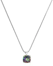 MaxColor Silver 2.60 ct. tw. Mystic Pendant Necklace