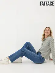 FatFace Carmel Blue Denim Comfort Straight Jeans (B05724) | $127