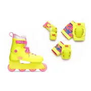 Impala Rollerskates - Combo Set - Roller Skates & Pads (Barbie Bright Yellow)