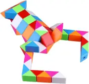 Fidget Magic Snake Cube Puzzles Twist Ruler Speed Cubes Brain Teaser Game Toys f