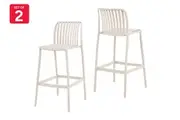 Set of 2 Shangri-La San Lucas Bar Stools (Off White)
