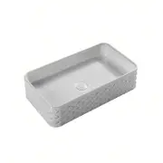 610*340*120mm Infinity Rectangle Gloss White/Matt White/Matt Black Ceramic Above Counter Basin