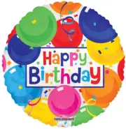 Balloon 18" Happy Birthday Colorful Mylar Foil Balloon Party Decoration