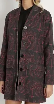 LIKE A DAGGER TO MY HEART DUSTER COAT JACKET Blackmilk Size 18 Brand New