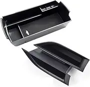 Car Door Storage Bin, Wivplex Car Armrest Box Storage, for Peugeot, 3008 3008GT 5008 2018 2019 2020 2021 Central Console Storage Box Interior Accessories Car Door Handle Storage Box(Black Silver)