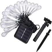 TooToo 7m 50LED Solar Powered Fairy String Light Raindrop Outdoor Garden Decor Lamp