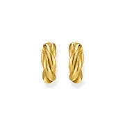 Thomas Sabo Gold Plated Sterling Silver Essential Twisted 20mm Hoop Earrings