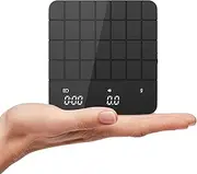 Ataller Rechargeable Mini Coffee Scale with Timer, Electronic Espresso Scale, 2kg/0.1g Accurate Scale for Espresso and Pour-Over Coffee, Portable Digital Kitchen Food Scale with Automatic Timing