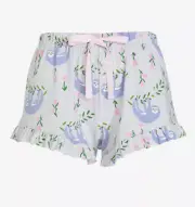 NEW PETER ALEXANDER RUFFLE PJ SHORTS WOMENS XXL RRP$49.95 SLOTH GREY MARLE
